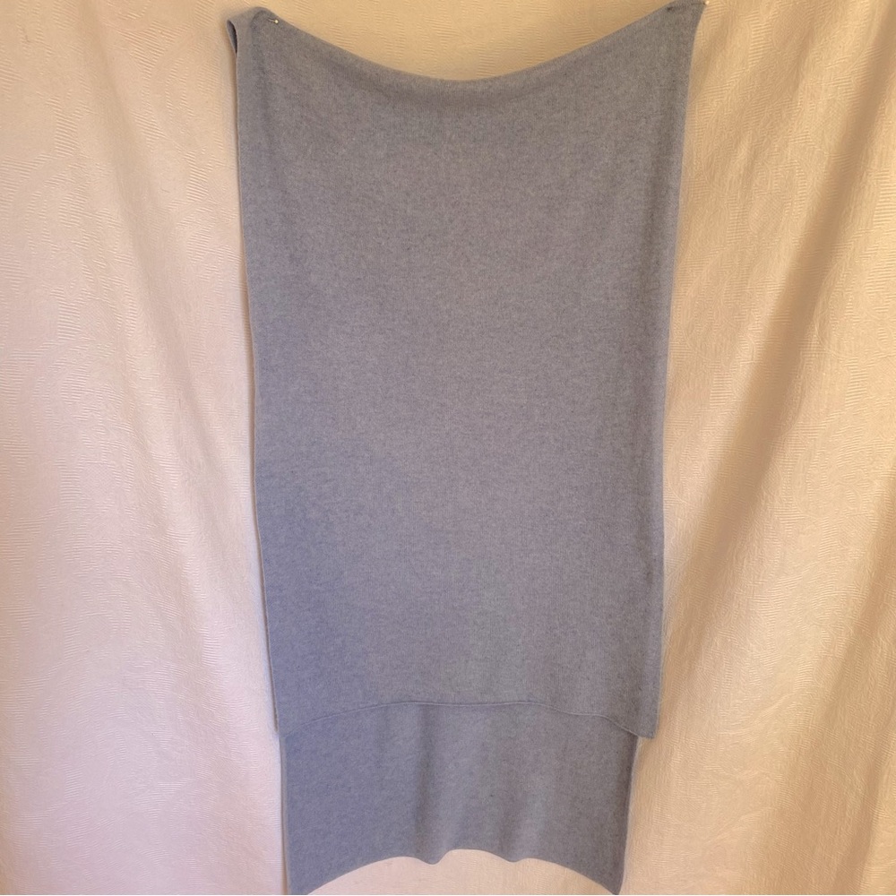 Pure Cashmere blue melange shawl. EUC